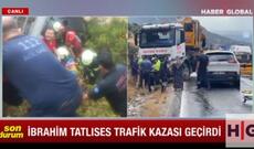 Türkiyəli sənətçi İbrahim Tatlısəsin Bodrumda yol qəzasına düş